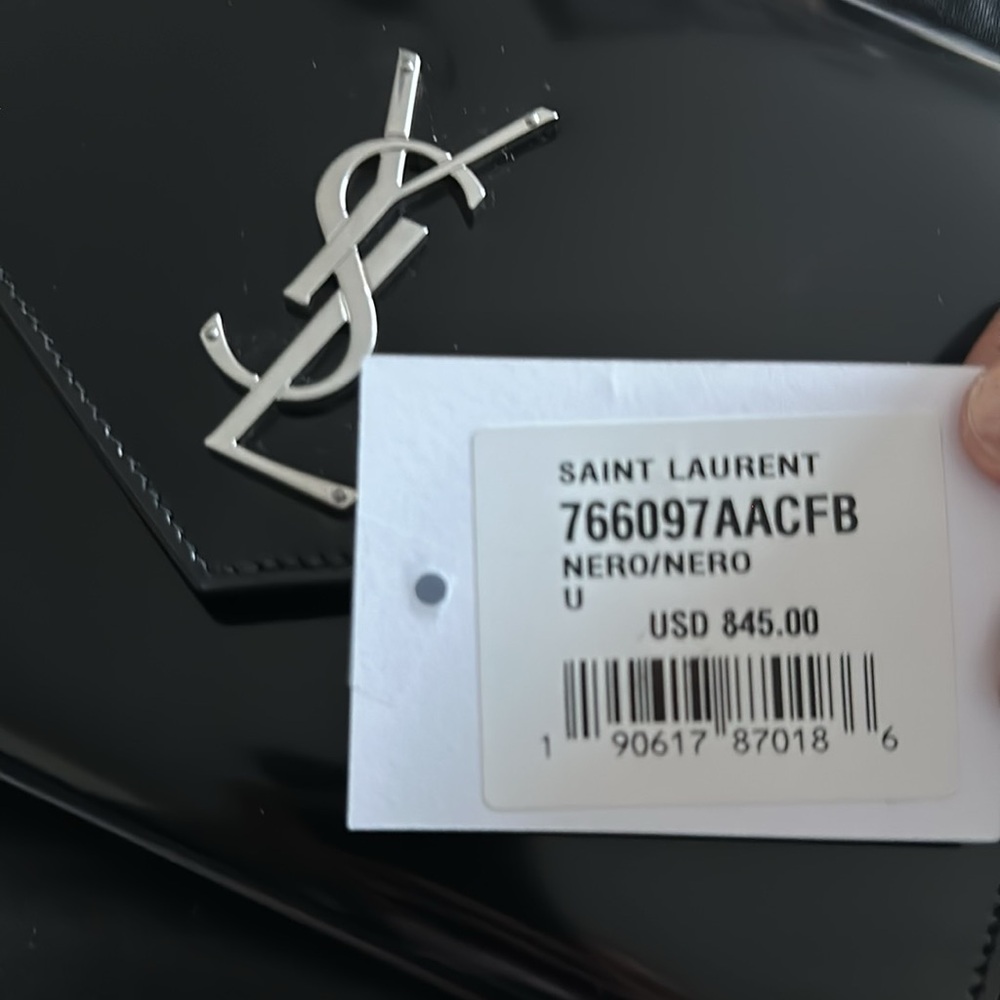 Saint Laurent Black Patent Leather Clutch - Picture 4 of 5